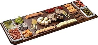 Shanik Premium Charcuterie Board - Magnetic Cheese and Meat Double-Sided Serving Tray and Cutting Board - Gift for Any Occasion Quality Assured Without Engraving
