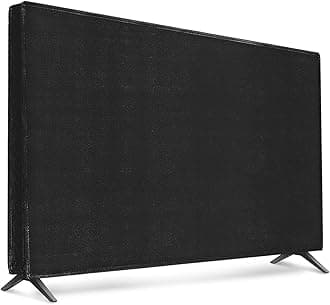 kwmobile Dust Cover for 32" TV - Fabric Case Protector for Indoor Flat Screen - Black