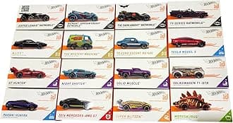 Limited Edition ID Collection – 16‑Car Die‑Cast Set with Batmobiles, Classic Icons & Supercar/Fantasy Models, 1:64 Scale, Ages 3+ (Pack of 16)
