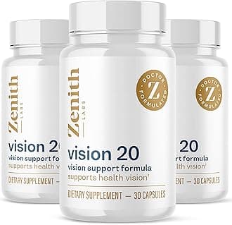 - Vision 20 Eye Vitamins - Lutein, Zeaxanthin, and Bilberry Extract - Supports Eye Strain, and Eye Health - Carotenoid Blend, 3 Pack