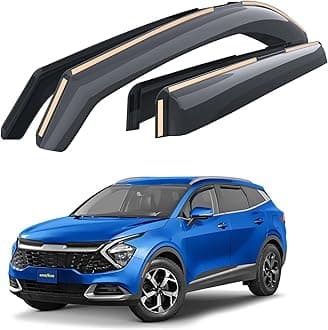 Goodyear Shatterproof in-Channel Window Deflectors for Kia Sportage 2023-2026, Rain Guards, Window Visors for Cars, Vent Deflector, Car Accessories, 4 pcs - GY008087