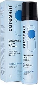 Ceramide Moisturiser SPF 40 PA+++ Skin Barrier Repair Face Moisturizer for Men and Women | Hyaluronic Acid Moisturizer for Face | Anti Aging Cream for Women and Men