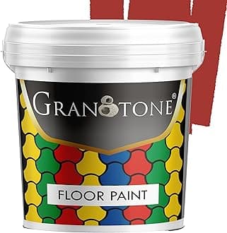 GRANOTONE Floor Paint 10 Litre Terracotta Colour Polyurethane and Acrylic Polymer Based Concrete Sealer Anti Slip Thick and Durable for Cement Floor and Tiles Made in India