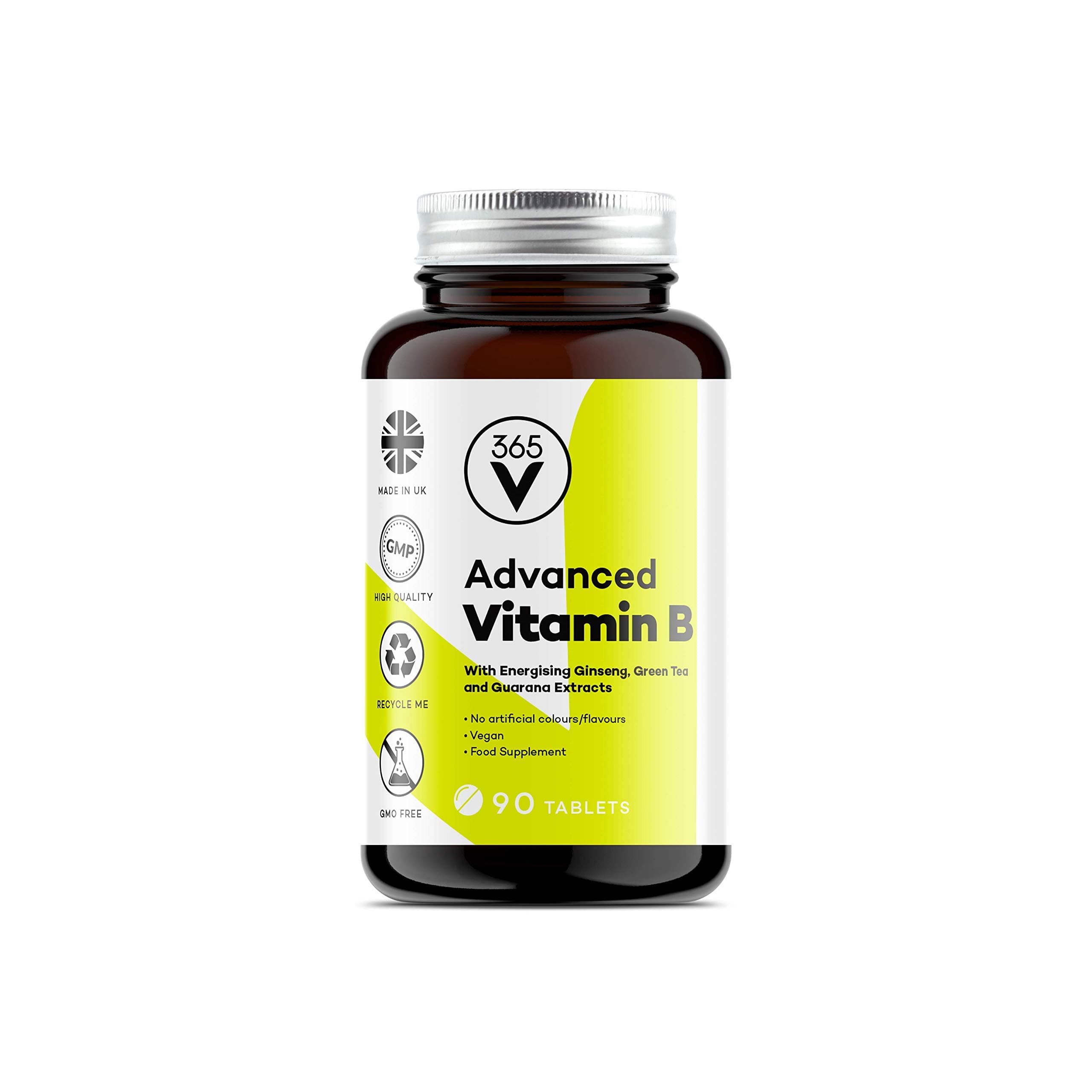 New Vitamin B Complex | 60 Capsules | High strength formula with all 8 B Vitamins B1, B2, B3, B5, B6, B12, D-Biotin, Folic Acid Ginseng, Guarana & Green Tea | Suitable for Vegetarians & Vegans
