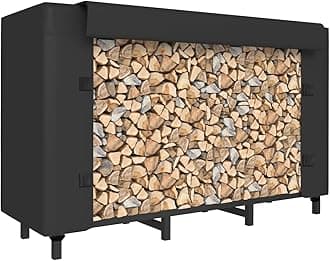 Outdoor Firewood Rack with Cover 4FT