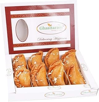 Ghasitaram Gifts Holi Sweets Healthy Wheat Gujiya Box (400 g)
