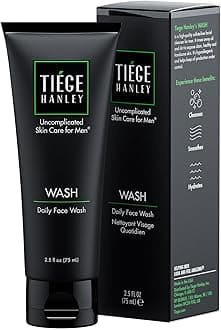 Hanley Daily Face Wash for Men (WASH) | 30 DAY SUPPLY 2x per Day | Gently Removes Dirt, Grime & Excess Oil | Feel Cleansed & Refreshed | Fragrance Free | Dry or Sensitive Skin | 2.5 Ounces