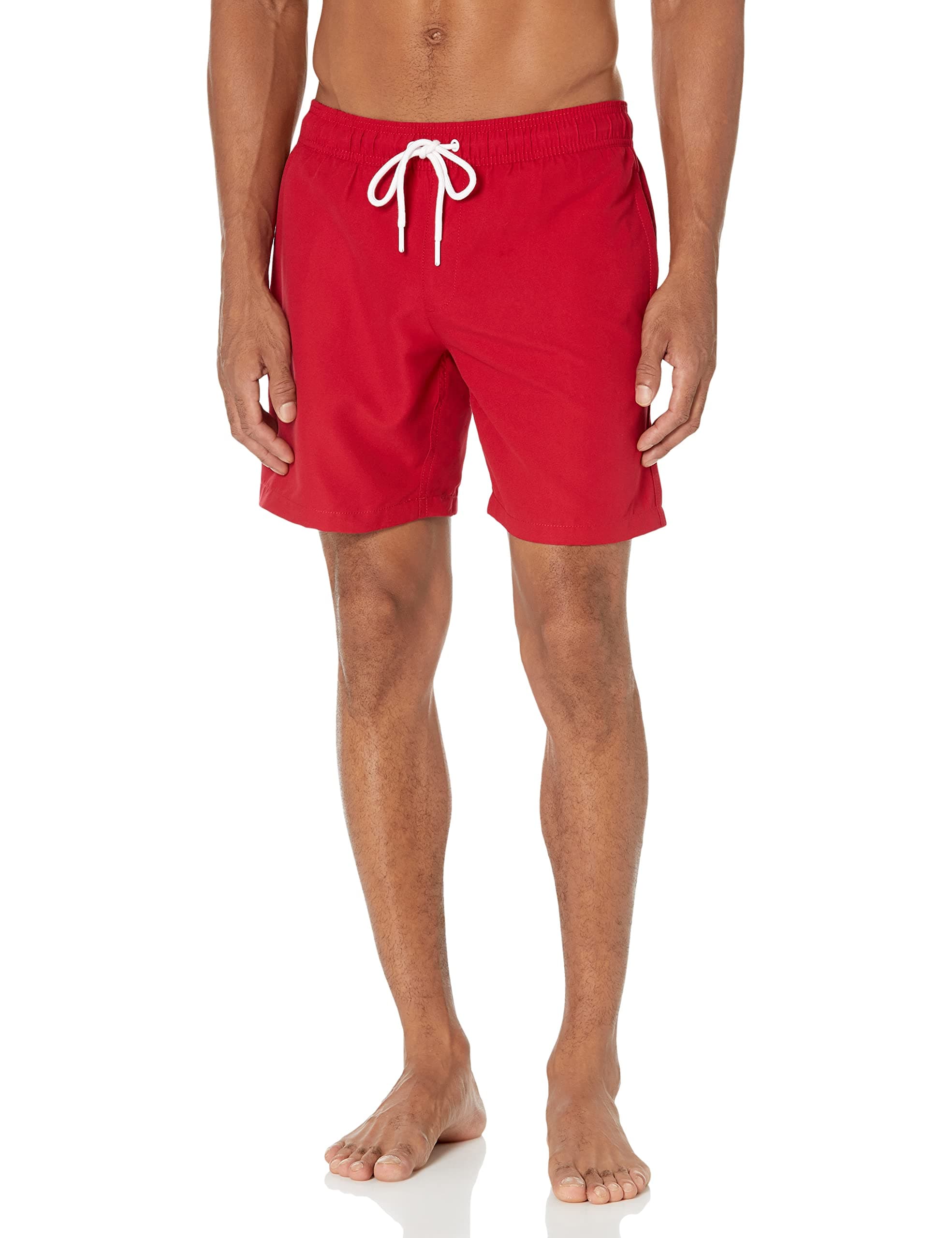 - Men's Swim Trunks with Mesh Lining, Pockets, Drawstring Closure