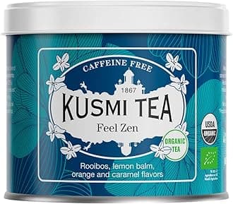 Kusmi Tea | Feelzen 100g Can (Approximately 40 Cups) | Organic, Caffeine-Free Herbal Tea