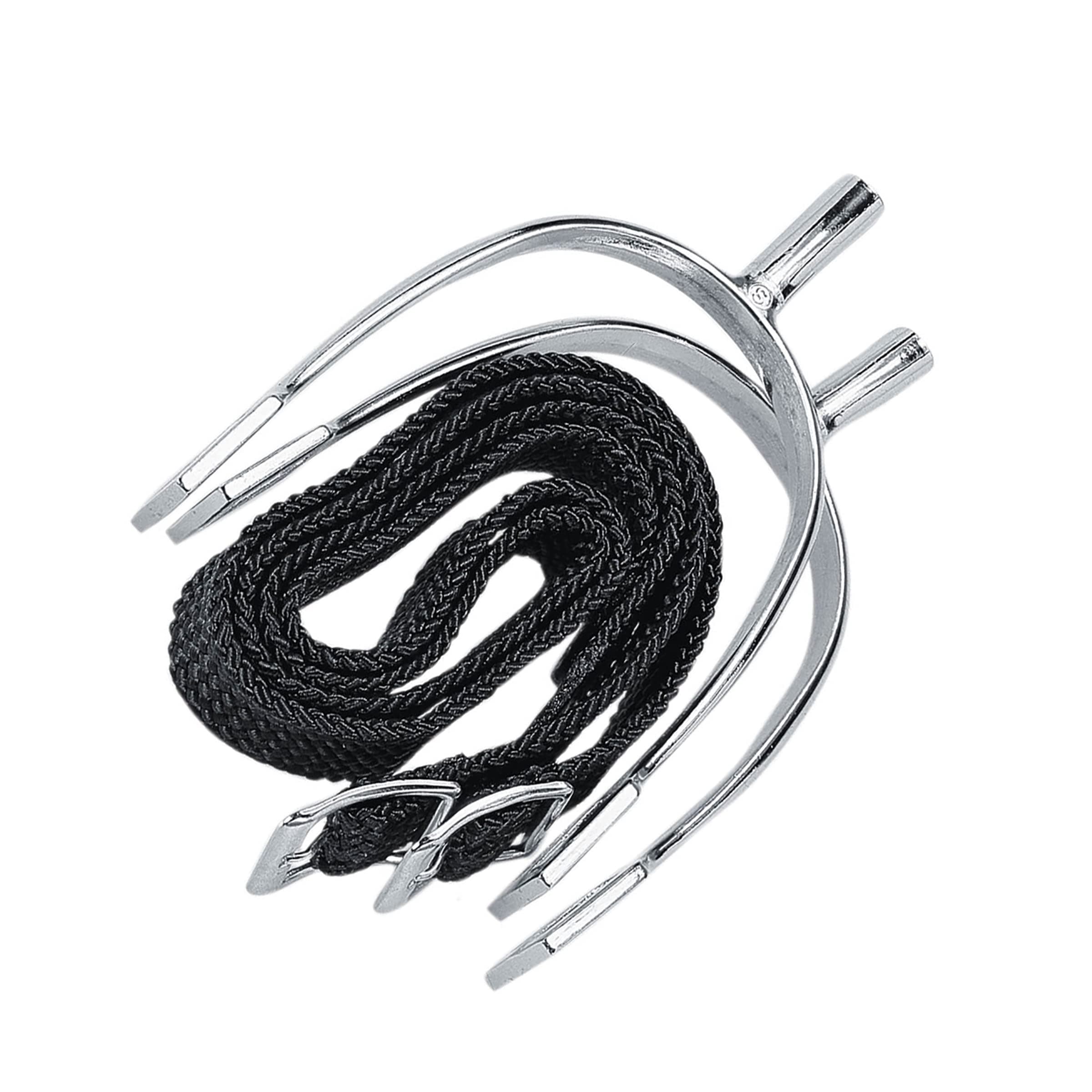 Pow Never Rust Spurs with Straps, Mens 3/4" Neck