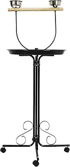 Egardenkart® Bird Stand Play Top Large Parrot Bird Play Stand Perch Rolling Stand