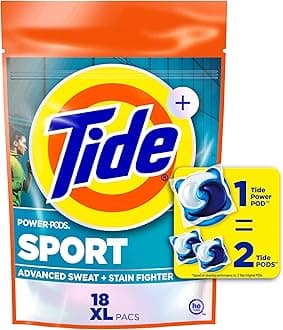 Power Pods Sport Laundry Detergent Pacs, 18 Count, Advanced Sweat + Stain Fighter
