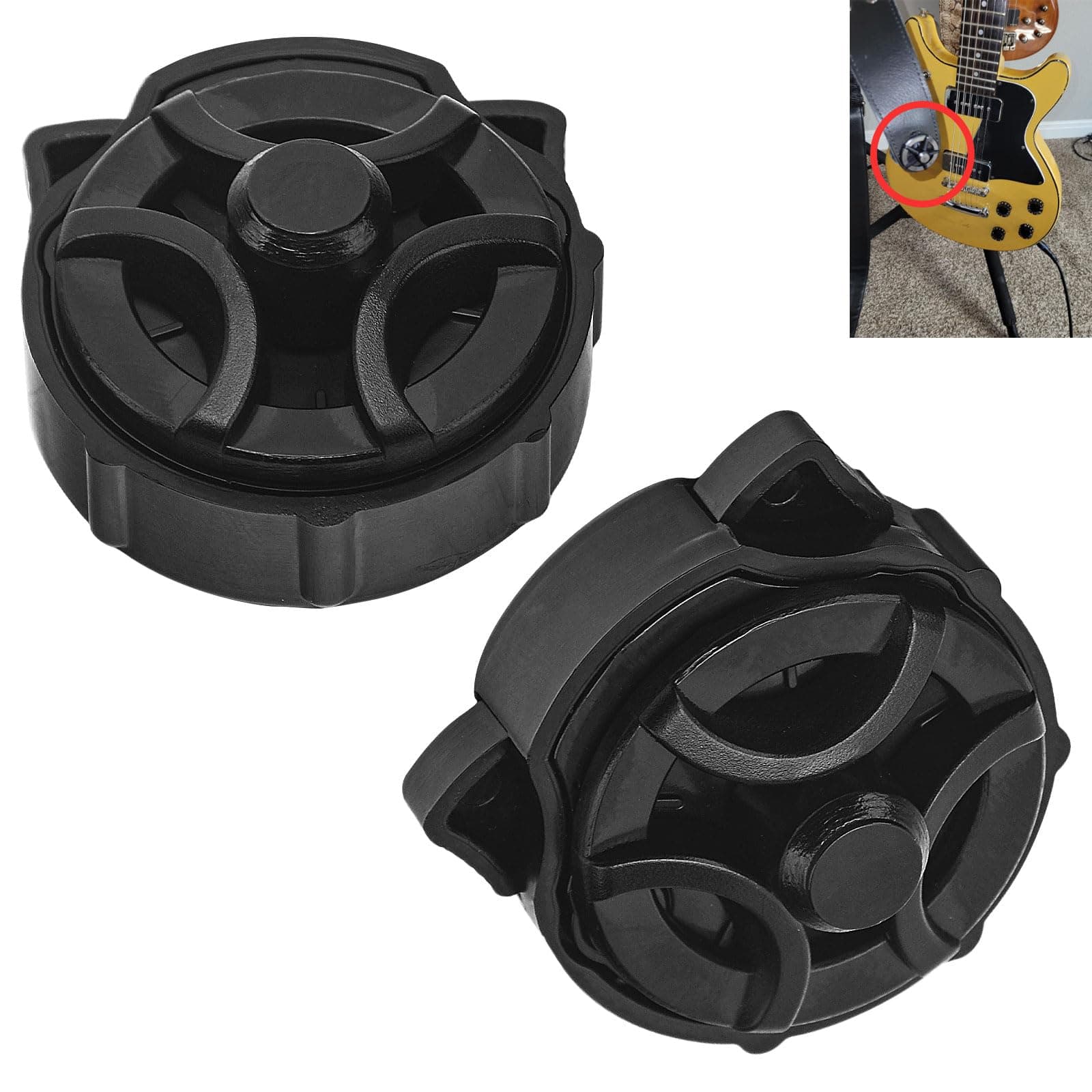 XINKE2 Pcs Universal Quick Change Guitar Strap Lock Compatible with Rok-Lok Works With the Strap Buttons of Most Guitar and Easily Attaches to Every Type of Guitar Strap