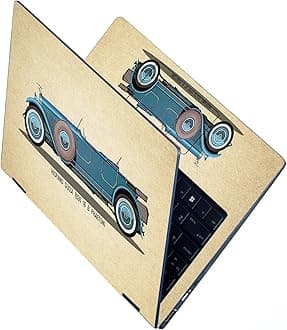 Full Body Laptop Skins Sticker Laminated HD Quality Vinyl fits Upto 15.6 inches Compatible with Dell, Lenovo, Acer, HP, Asus -Vintage Car Classic 6B Phaeton-Self-Adhesive