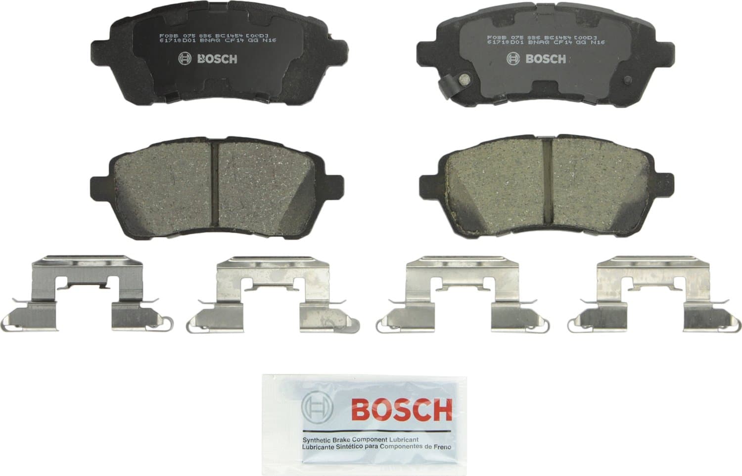BC1454 QuietCast Premium Ceramic Disc Brake Pad Set - Compatible with Select Ford Fiesta; FRONT