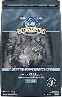 Wilderness High Protein Natural Adult Dry Dog Food Plus Wholesome Grains, Chicken 24 lb Bag