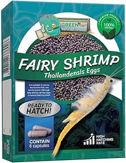 Greenwaterfarm Fairy Shrimp Thailandensis Eggs Live Fish Food for Hatching and Culture, Suitable for Feed Betta Fish
