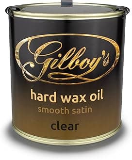 Gilboys Hard Wax Oil - Interior Wood Finish - 500ml - All Natural, Quick Drying, Water & Heat Resistant - Perfect for Sealing & Finishing Kitchen worktops, Stairs, Floors, Doors & Dining Tables…