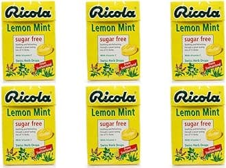 (6 PACK) - Ricola - Lemon Mint SF Lozenges Box | 45g | 6 PACK BUNDLE