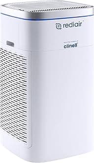 Clinell Rediair Air Purifier Unit Medical Grade - Portable Dual HEPA14 Air Filter to Clean Air and Protect from The Risk of Infection by Airborne Transmission, White
