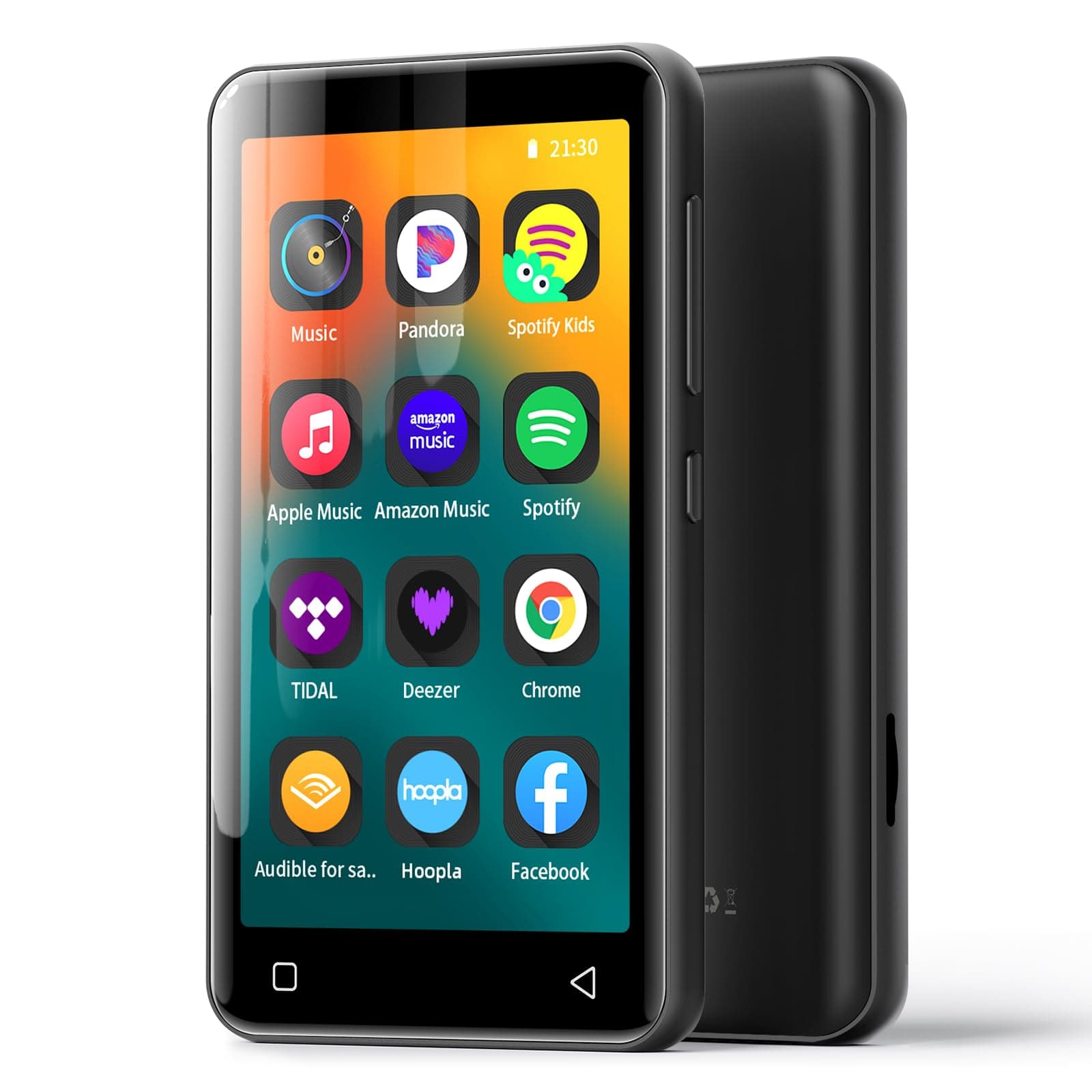 MP3 Player with Bluetooth and WiFi,MP3 Player with Spotify,Spotify Kids,Audible,Pandora,Amazon Music,4" Music Player MP4 Up to 1TB(80GB,Black)