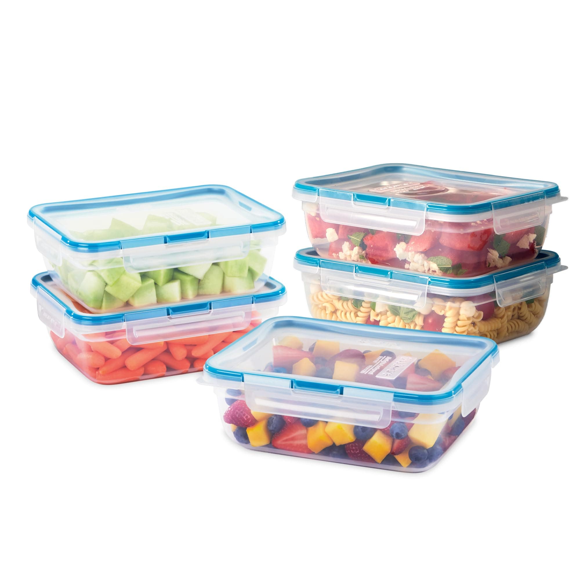 Snapware Total Solution Plastic Meal Prep and Food Storage 10-Piece Set (8.5-Cup Rectangular Containers, BPA Free, Leakproof Lids, Microwave, Dishwasher and Freezer Safe), Clear - Amazon Vine