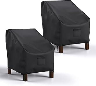 Patio Chair Covers Waterproof, Mrrihand Lounge Deep Seat Cover, Heavy Duty Outdoor Lawn Patio Furniture Covers (37" W x 40" D x 30" H - 2 Pack)