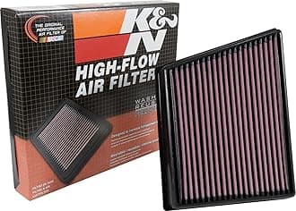K&N Engine Air Filter: Increase Power & Towing, Washable, Premium, Replacement Air Filter: Compatible with 2015-2019 JAGUAR/LAND ROVER (F-Pace, XE, XF, Range Rover Velar), 33-3075