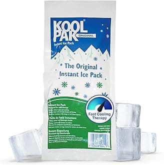 Koolpak 20 x Original Instant Ice Packs - 12x29cm Cold Therapy Ice Packs for Injuries & Pain Relief - Quick Squeeze Activation, Single Use Pack - Stays Cold for Up to 40 Minutes - First Aid Essential