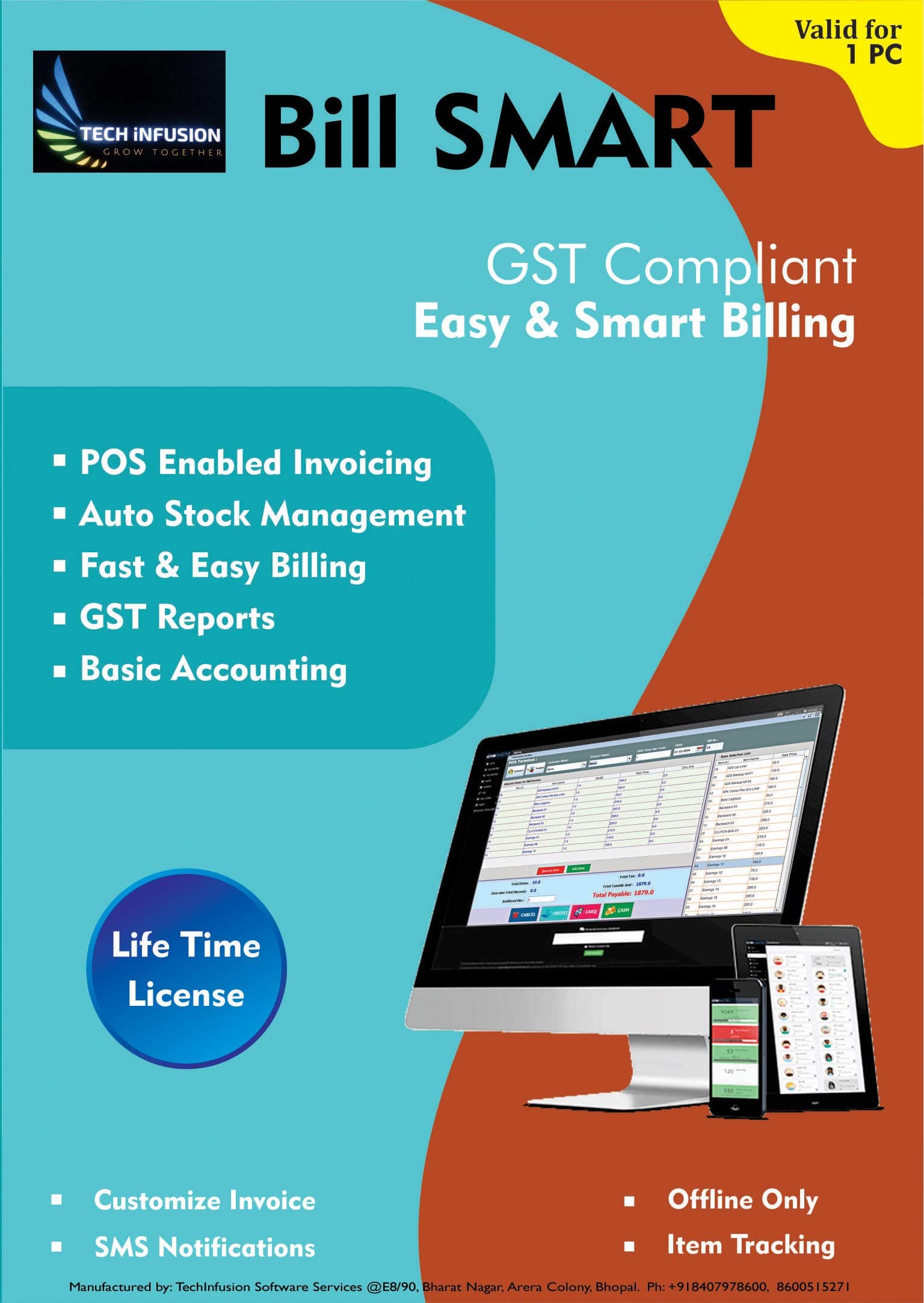 BILL SMART - GST Compliant, Billing, Invoicing, Software Software тАУ CD-ROM, 30 November 2022