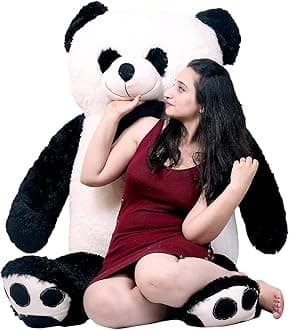 BHAGWATI SOFT TOY Teddy Bear Plush Stuffed Animals Soft Toys, Huggable Teddy Bear, Birthday Gift for Boys, Girls, Wife, Girlfriend, Women, Kids Valentine's Christmas Gift (4 Feet, Black White)