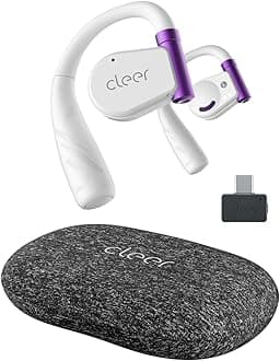 Cleer ARC II Gaming Earbuds - True Wireless Open Ear Headphones, Ultra-Low Latency, Snapdragon Sound, Bluetooth 5.3, USB-C Dongle, 35Hr Battery, Compatible with PS4, PS5, PC, Switch,White