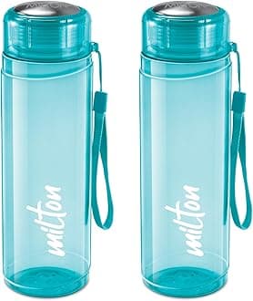 Hector 1000 Pet Water Bottle, Set of 2, 1 Litre Each, Blue