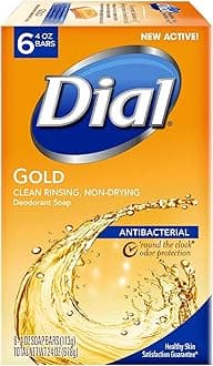 Gold Antibacterial Soap - Six Individual Wrapped 4 oz Bars