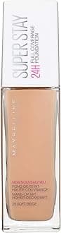Maybelline New York Foundation, Superstay 24 Hour Longlasting Foundation, Lightweight Feel, Water and Transfer Resistant, 30 ml, Shade: 28, Soft Beige