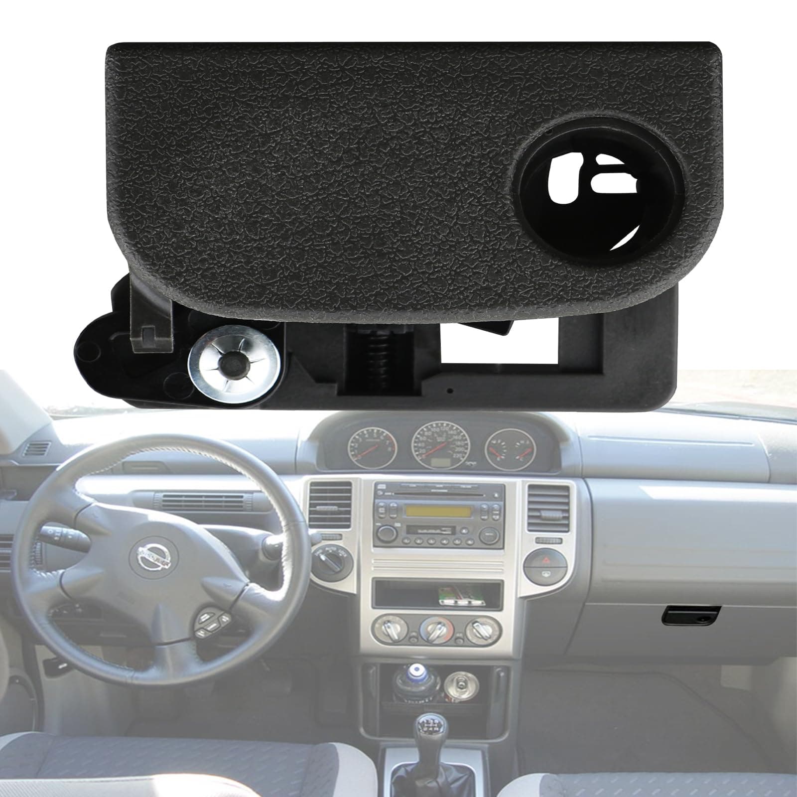 Osompar Glove Box Lock Latch Lid Handle Assy (Gray) Compatible with 2003 2004 2005 2006 2007 X-Trail T30 Replaces 68630-EQ300