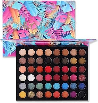 Eyeshadow Palette Glitter 48 Colors Bright Colorful Shimmer Eye Shadow Makeup Palette High Pigmented Metallic Color Eye Shadow Powder Easy To Blend Rainbow Sparkle Glitter Eyeshadow Pallet