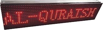 AL-QURAISH P10 Led Running/Scrolling Programable Text Message Display Board WI-FI (RED, 7INCH. × 25 INCH)