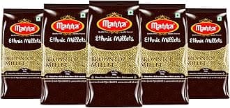 Manna Browntop Millets 2.5kg (Chotti Kangni / Andu Korralu / Korale) | Natural Grains | Low GI Native Rice | High Protein & More Fibre than Rice (Browntop Millet)