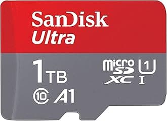 1TB Ultra microSDXC UHS-I Memory Card with Adapter - Up to 150MB/s, C10, U1, Full HD, A1, MicroSD Card - SDSQUAC-1T00-GN6MA