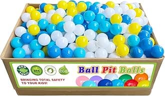 Ball Pit Balls 500 Count for Kids, Children Crush-Proproof Plastic Balls for Ball Pit with 4 Bright Colors, Safe and Non-Toxic, BPA Free, Baby Toddler Pit Balls with Storage Net Bag (2.2inch)