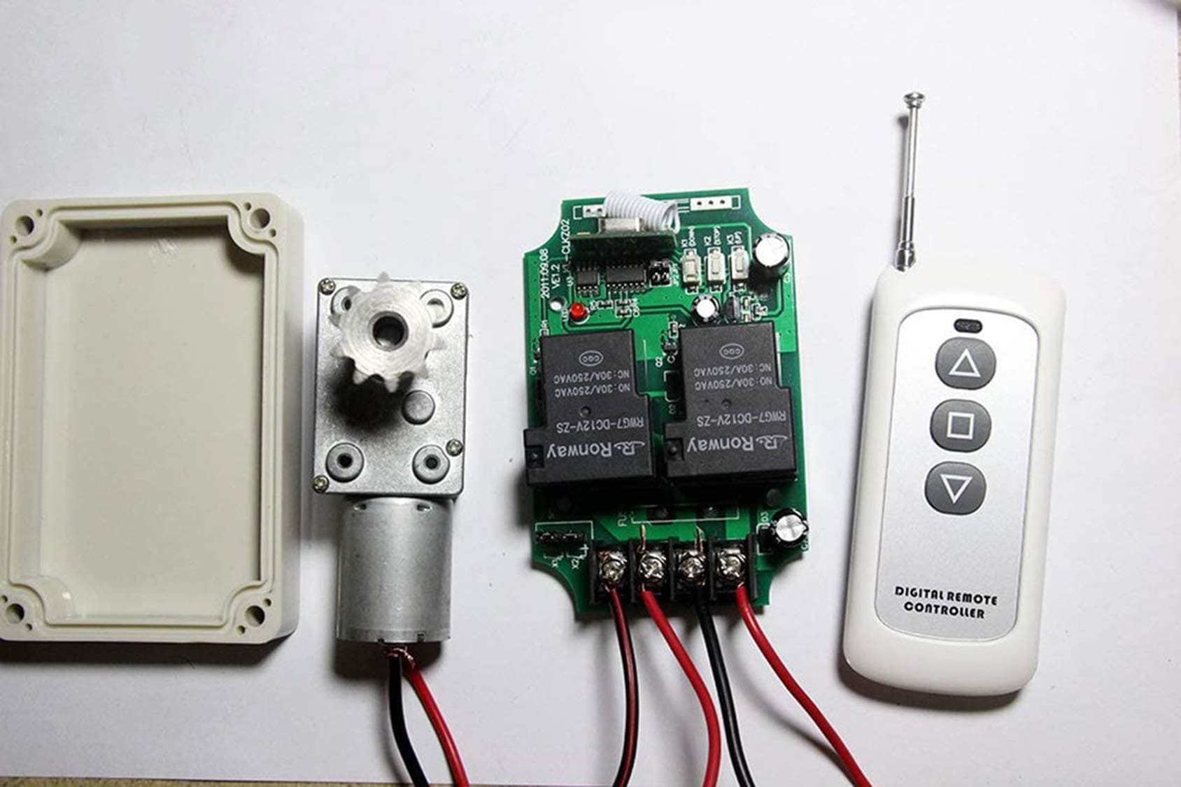 Universal 12 V DC Motor Control Radio Remote Control High Power 30 A Linear Drives Linear Motor Forward Reverse Radio Remote Control Pump Winch Door Control Blinds Curtains Shutters