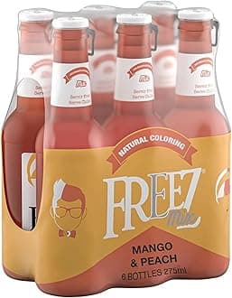 Carbonated Soda Flavored Cold Drink Non Alcoholic Mango & Peach ,6x275ml,Pack of 6