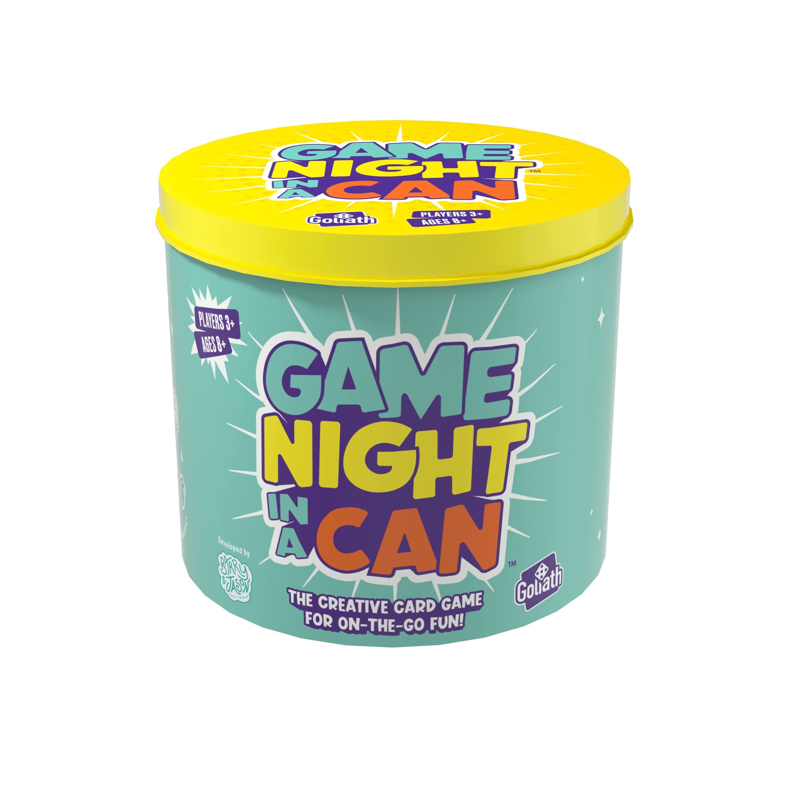 Game Night in a Can - Features 35 Hilarious and Creative Mini Games - Toss, Draw, Act, Party Game, Ages 8 and Up, 3+ Players
