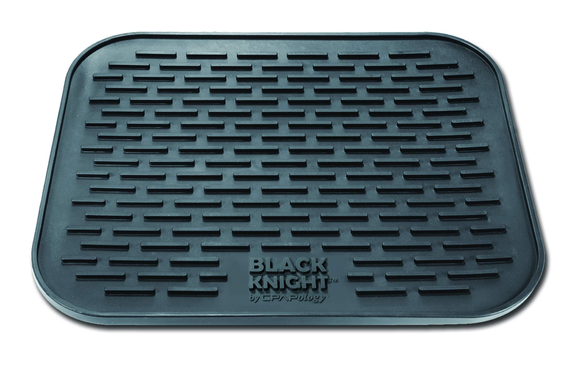 Black Knight Protector Mat | Protect CPAP Bedside Table Against Water Spills, Heat Damage, Vibration and Scratches