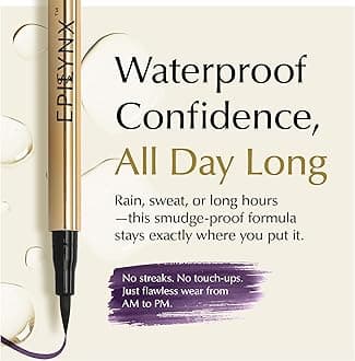 Liquid Eyeliner - Hypoallergenic Eyeliner with Fine Brush Tip, Long-Lasting Waterproof Eye Liner - Cruelty-Free, Vegan, Hypoallergenic, Gluten-Free, Smooth Application Liquid Eye Liner, Purple 2mL