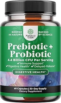 Prebiotics and Probiotics Gut Health Supplement - Super Potent Digestive Health Acidophilus Probiotic Capsules with Men and Womens Probiotics and Prebiotics for Colon Digestive Support and Immunity