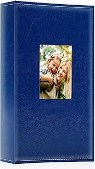 Ywlake Photo Album 4x6 300 Pockets, Leather Photo Albums Holds 300 Horizontal Only Pictures Blue