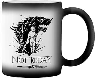 Not Today Arya Wolf Stark Catspaw Black Magic Coffee Mug