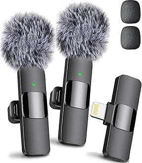 Mini Mic Pro (Latest Model - Wireless Microphone for iPhone, iPad, Android, Lavalier Microphone for Video Recording - iPhone Mic Crystal Clear Recording with USB-C for Podcast (iPhone 14 & Below)